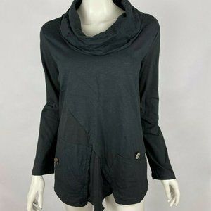 Neon Buddha Windswept Top Long Sleeve Cowl Neck Pockets Tunic Women‎ S M NWT